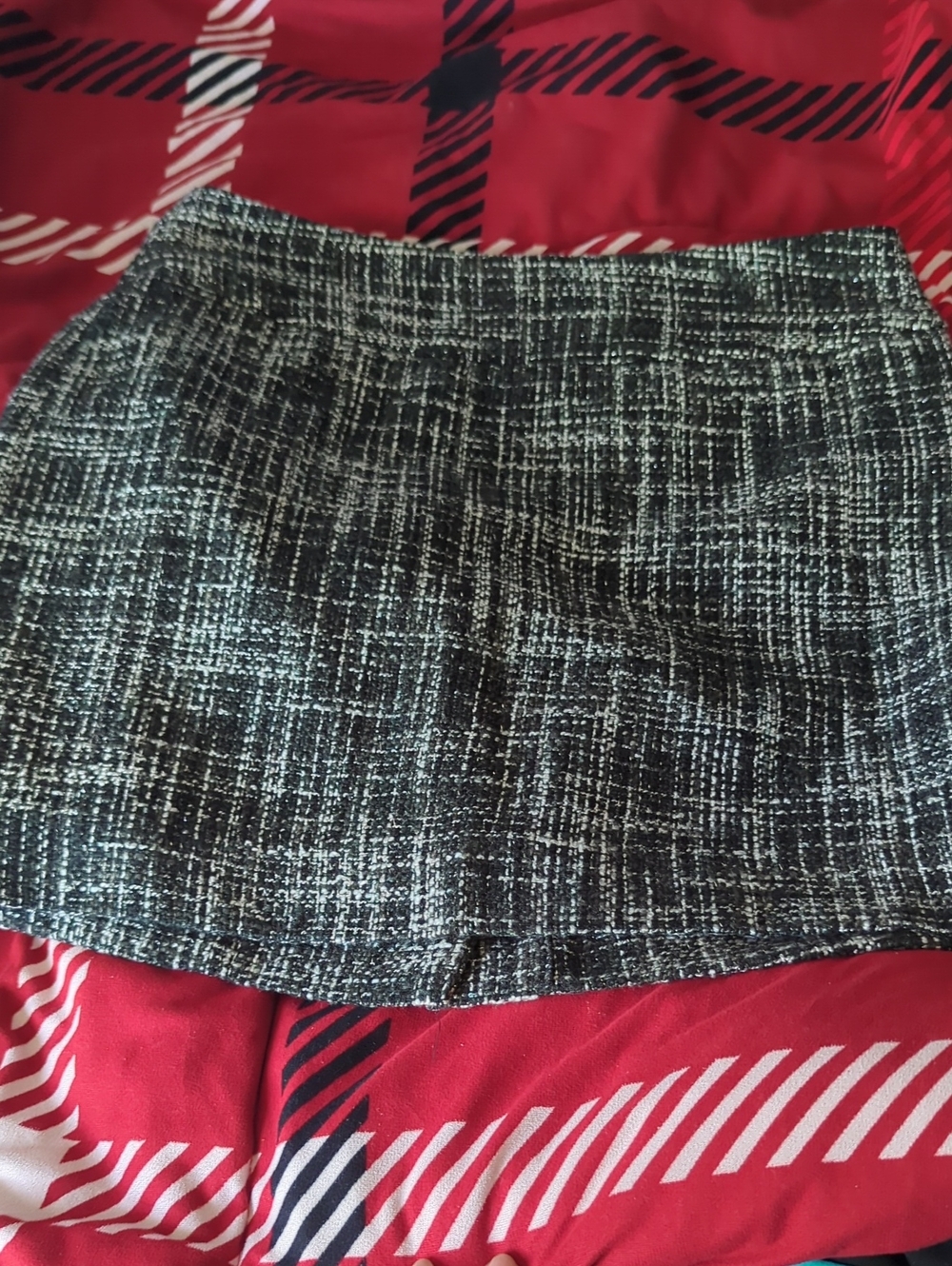 The Limited Black and White Tweed Mini Skirt
